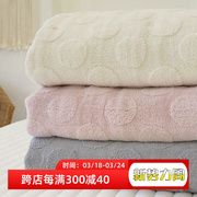 韩国进口圆形花纹短绒绗缝夹棉床褥，春秋冬被床盖加厚保暖somio