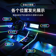 专用于起亚k5凯酷汽车氛围，灯k3智跑福，瑞迪车内升级64色改装内饰