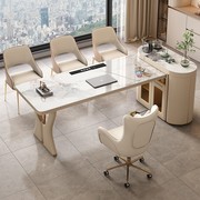 轻奢茶桌书桌一体两用现代简约亮光岩板功夫，茶台大板茶桌椅组合