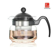一屋窑花茶壶冲茶器简约过滤网壶耐高温玻璃，花草茶具咖啡壶031p