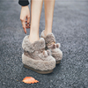 雪地靴2021年冬内增高短筒靴子，超高跟12cm毛毛，鞋羊糕毛棉鞋保暖鞋