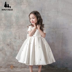 儿童礼服公主裙花童蓬蓬裙，高端钢琴演出服女童周岁生日礼服韩式