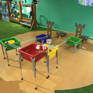 儿童户外玩沙戏水流水管道组合玩具幼儿园室外塑料拼接塑料沙滩桌