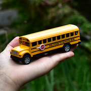 回力合金车校车巴士公交汽车模型宝宝巴士儿童玩具幼儿园生日