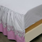 纯棉床罩床裙单件全棉床套纯色双拼防尘罩，床垫保护套简约大气床单
