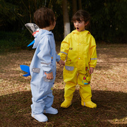 儿童雨衣男童女3岁一岁半宝宝的雨鞋套装卡通幼儿园玩水小孩连体