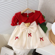 0-5岁女童夏装连衣裙公主裙子，洋气婴儿衣服，小童一周岁宝宝礼服裙