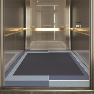 定制电梯轿厢地板专用地垫皮革耐磨定制地毯门口防水防滑垫子仿大