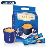 Catfour琎口50条蓝山咖啡粉速溶 提神特浓卡布奇诺三合一提神款