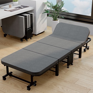 折叠床单人床办公室午休神器，午睡行军床乳胶简易陪护躺椅便携加固