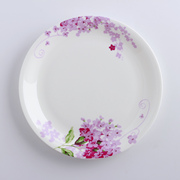 紫丁香家用骨瓷盘子，中式饭盘汤盘