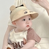儿童防晒帽男童遮阳帽宝宝帽子夏季薄款女童太阳帽空顶帽小童凉帽