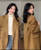 韩版2023冬季骆驼绒双面羊绒大衣中长款西装领羊毛呢子外套女