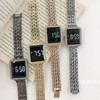时尚方形镶钻触摸屏白色数字显示LED手表 创意潮男女运动led手錶
