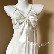 白色蝴蝶结系带氛围感纱裙 · 白色 均码 体重（80-150）制服女