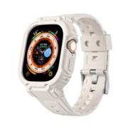 适用apple watch9硅胶一体式表带苹果49手表带S8保护壳iwatch7智能se配件s6运动2/3/4/5代替换腕带s7男女个性