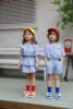 韩国bayb男女童短袖衬衫纯棉，夏装上衣学院风，格子衬衣短裤短裙