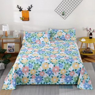 纯棉床单100%全棉床单单件床上用品床单三件套加密斜纹薄款四季