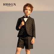 RBIGX瑞比克童装秋季儿童英伦复古潮流设计感百搭男童西服外套