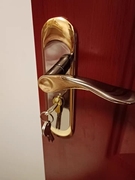 .房门锁家用通用型卧室内门黑色锁具三件套静音老式门把手旧门换