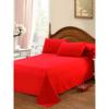 床单单件婚庆大红色1.8米双人被单布单人床1.5m.2结婚床用品