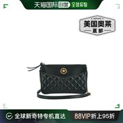 Versace 小羊皮斜挎包女士包 - 黑色 美国奥莱直发