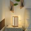 新中式创意台灯温馨护眼现代卧室遥控床头小夜灯，日式木质装饰台灯