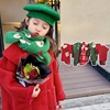 儿童圣诞围巾秋冬针织围脖男女童圣诞礼物节日新年红色围巾