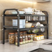 厨房下水槽置物架可伸缩橱柜，分层架柜内隔板架，锅具收纳架子储物架