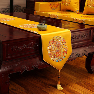 中式古典桌旗盖布巾茶几茶台席旗布客厅餐桌布轻奢布艺垫子中国风