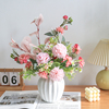 餐桌花婉约陶瓷花瓶仿真花，套装玫瑰花假花装饰花，样板间客厅茶几花