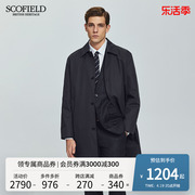 scofield男装春季2024年外套，英伦商务休闲复古潮流中长款风衣