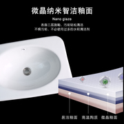 方形台中盆陶瓷洗手盆，台上盆家用半嵌入式单盆洗面盆卫生间洗脸池