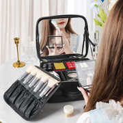 NICELAND带全屏镜子化妆包便携女化妆箱手提大容量化妆品收纳包盒