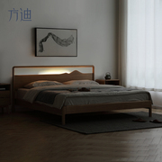 全实木床1.5新中式1.8米北欧现代简约双人主卧婚床水曲柳大床