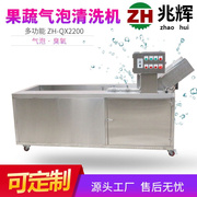 .22米多功能红枣气泡，清洗机臭氧提升出料操作简单洗菜机