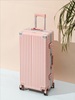 pvc高档行李箱铝框万向轮皮箱定制拉杆箱20寸登机旅行箱包时尚潮