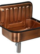 蝶陶欧式洗手池复古镀红铜怀旧挂盆卫生间水槽，样板间洗脸厨房阳台