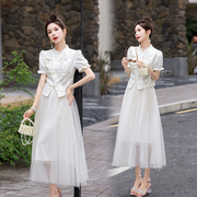 新中式古风套装连衣裙女装2024夏装高级感时尚气质两件套裙子