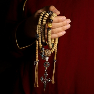 原创.藏式天然星月，菩提子西藏佛珠手串男108颗女手链项链念珠