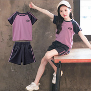 女童夏装套装2023儿童装洋气大童运动夏季12岁女孩衣Z服韩版1