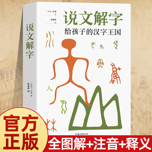 说文解字许慎详解注音版 汉字演变图解书 给孩子的汉字王国正版一二年级小学生少儿图文字典解词 儿童认字书详解 图解典籍里的中国