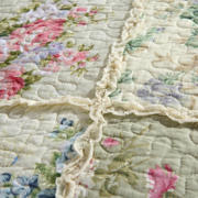 厂价美式床品套件纯棉手工拼布印花床盖秋冬被 绗缝被四件套