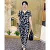 妈妈装洋气时尚冰丝套装，中老年人夏季宽松大码休闲薄款两件套女装