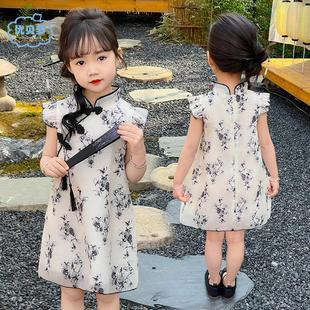 女童旗袍夏季改良中国风洋气儿童连衣裙古风汉服，宝宝夏装中式唐装