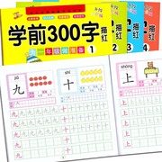 儿童学前300字汉字笔画笔顺描红本全套识字大全幼儿园启蒙看图认字书幼小衔接升一年级入学准备练字帖大班偏旁部首练习一日一练