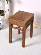 鸡翅木小方凳家用红木茶桌凳子中式实木矮凳沙发凳原木板凳梳妆凳
