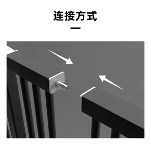 黑色门栏延长件加长件宠物围栏防猫栅栏狗狗隔离栏杆室内护栏挡板