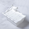 美式创意陶瓷小鸟肥皂盒，香皂盒带盖沥水双层家居，浴室肥皂托盘摆件