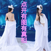 古装服装仙女清新淡雅中国风薄纱仙女裙公主演出雪纺薄纱性感